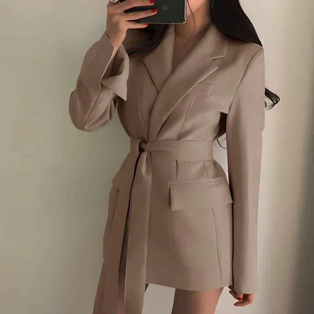 Chloe | Elegant Blazer Dress with Belt