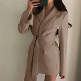 Chloe | Elegant Blazer Dress with Belt