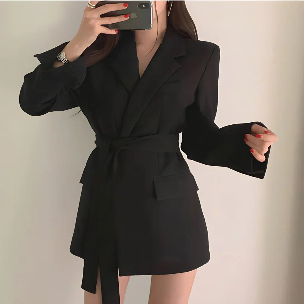 Chloe | Elegant Blazer Dress with Belt