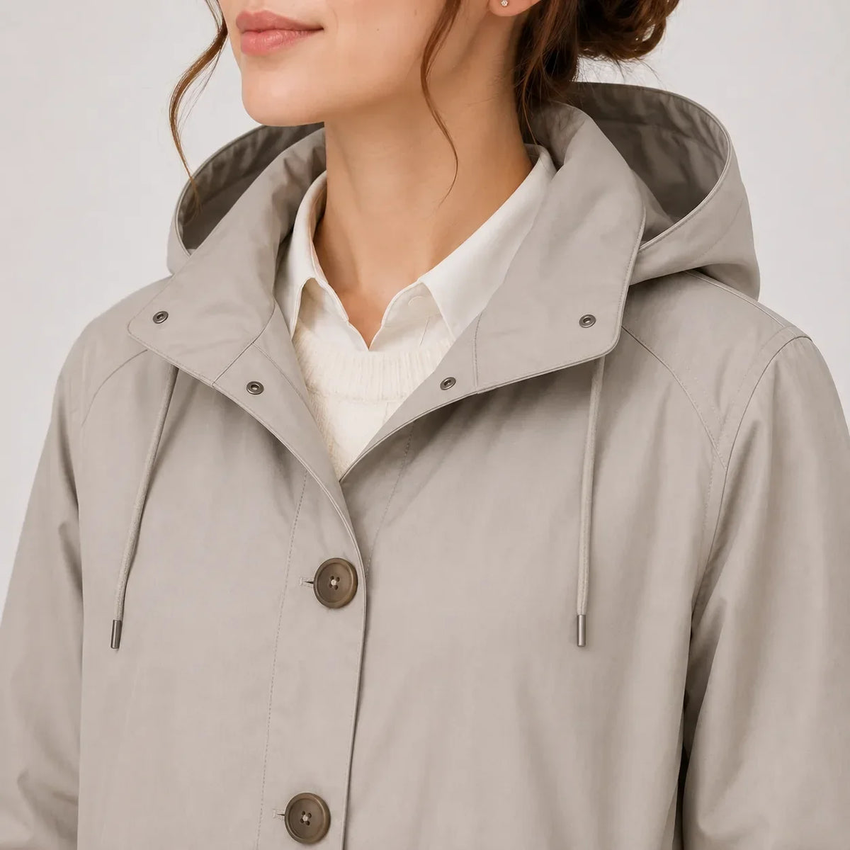 Hannah | Women's Hooded Water-Repellent Longline Coat