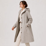 Hannah | Women's Hooded Water-Repellent Longline Coat