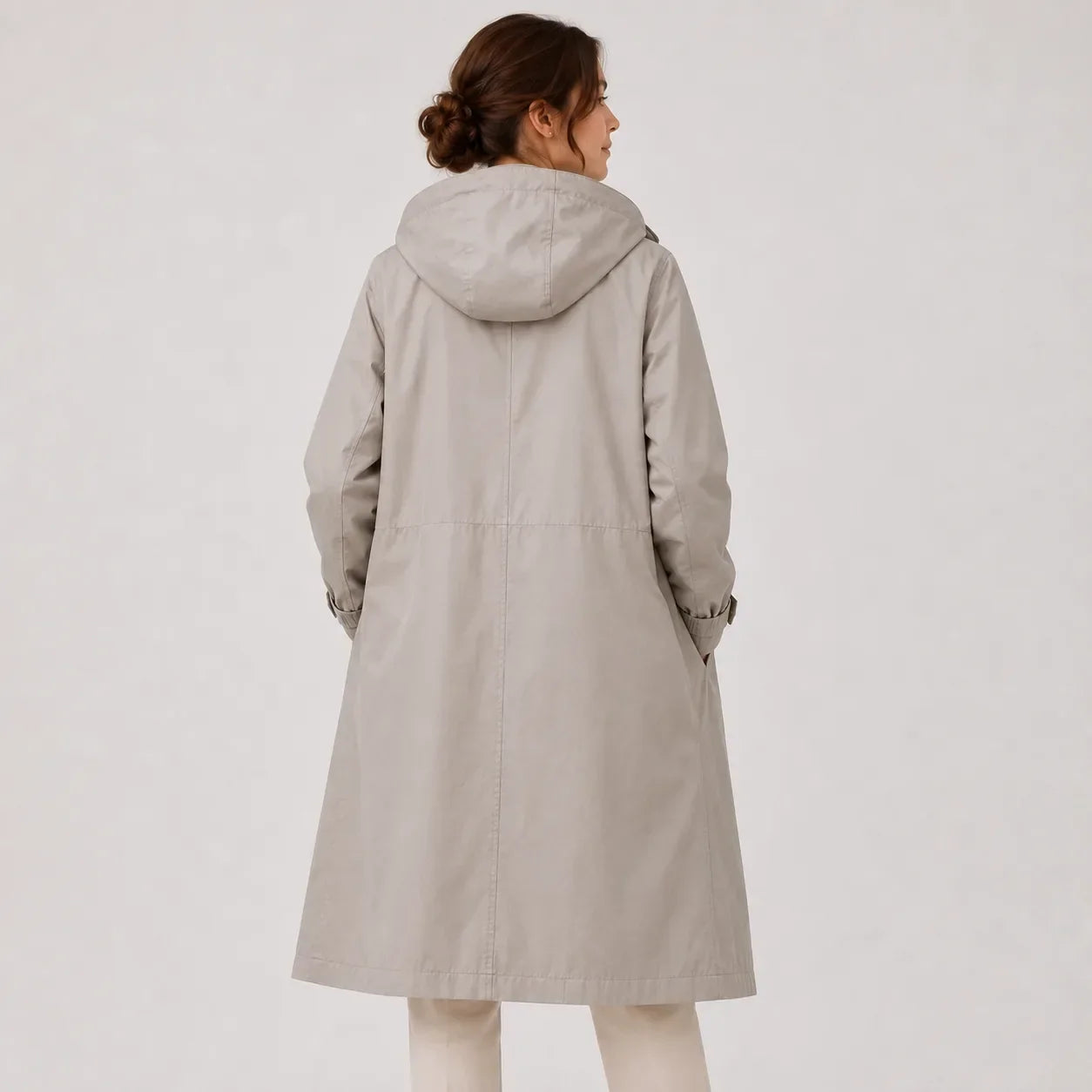 Hannah | Women's Hooded Water-Repellent Longline Coat