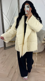 Daphne | Quilted Jacket with Tie Belt