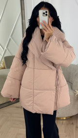 Daphne | Quilted Jacket with Tie Belt