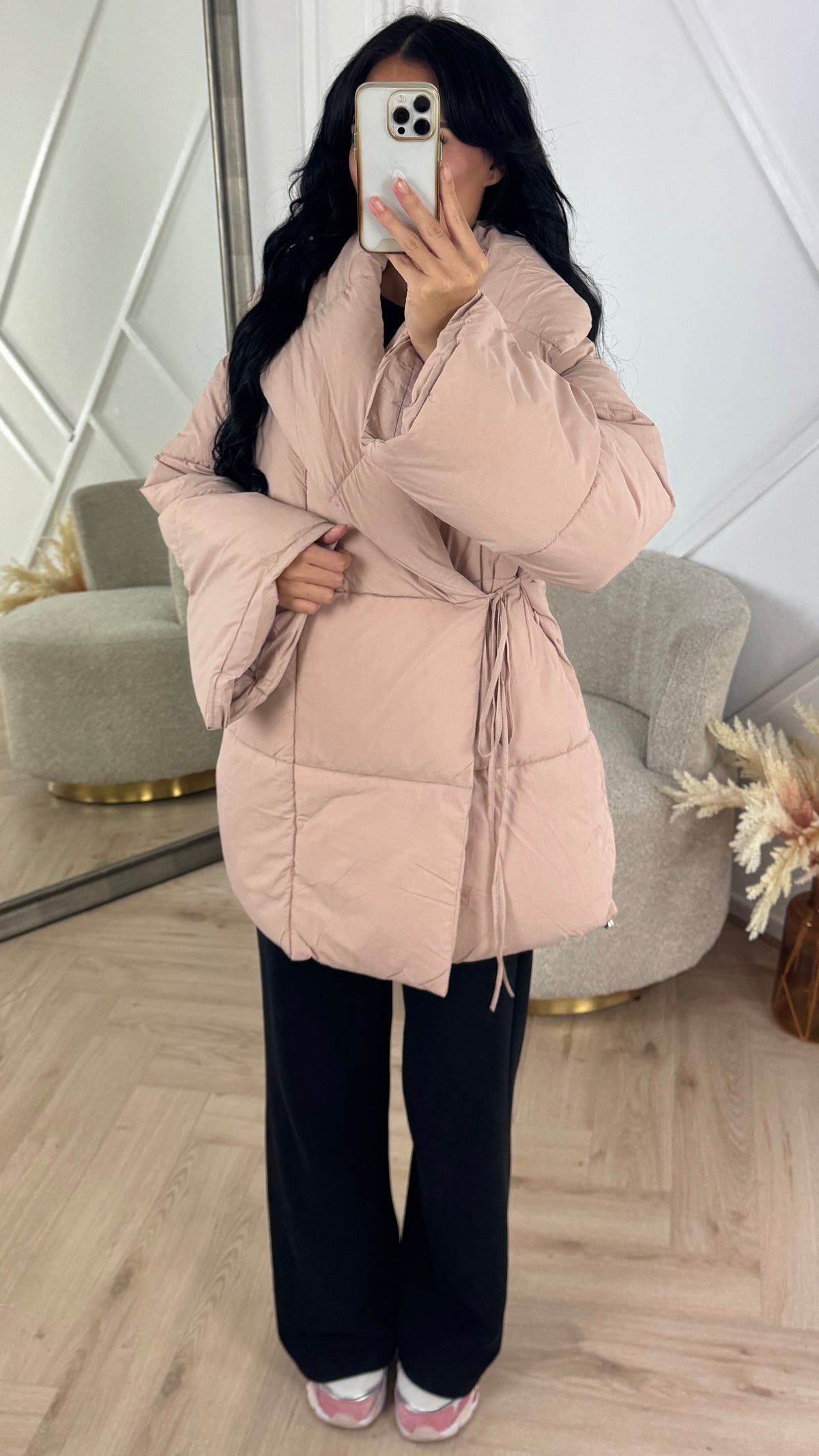 Daphne | Quilted Jacket with Tie Belt