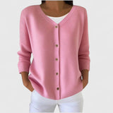 Wanda | Elegant V-Neck Button-Down Cardigan