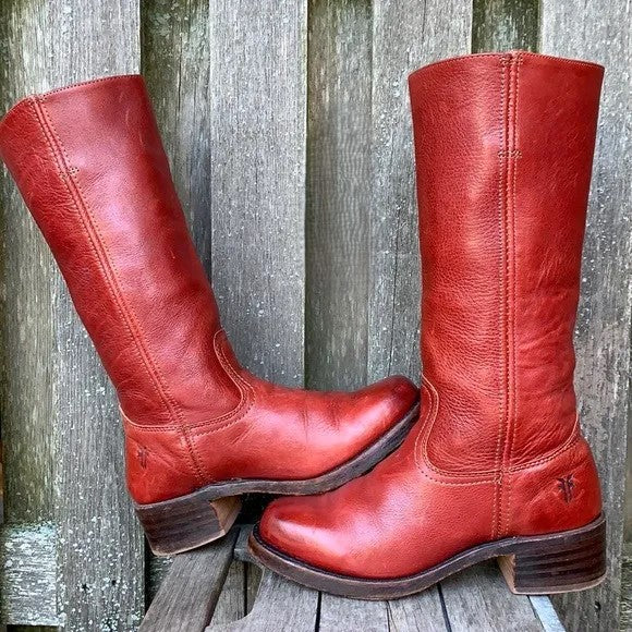 Livia | Women's Knee-High Boots with Retro Silhouette & Block Heel