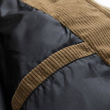 Annalise | Men's Hooded Puffer Jacket with Colour-Block Design