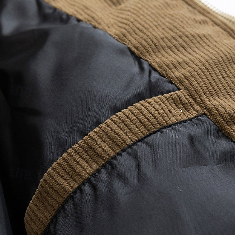 Annalise | Men's Hooded Puffer Jacket with Colour-Block Design