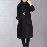 Gabrielle | Women's Turtleneck Knit Midi Dress