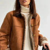 Pia | Cozy Brown Leather Jacket
