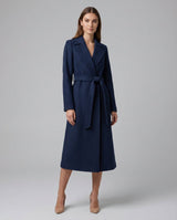 Isolde | Elegant Belted Wool-Blend Trench Coat