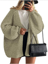 Elena | Oversized Knit Cardigan with Open Front
