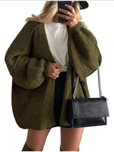 Elena | Oversized Knit Cardigan with Open Front