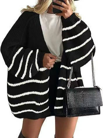 Elena | Oversized Knit Cardigan with Open Front