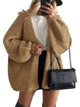 Elena | Oversized Knit Cardigan with Open Front