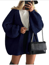 Elena | Oversized Knit Cardigan with Open Front