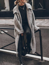 Marlene | Chunky-Knit Longline Cardigan with Shawl Collar