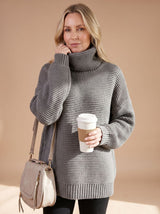 Hannah | Oversized Ribbed Turtleneck Sweater for Women