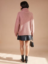 Hannah | Oversized Ribbed Turtleneck Sweater for Women