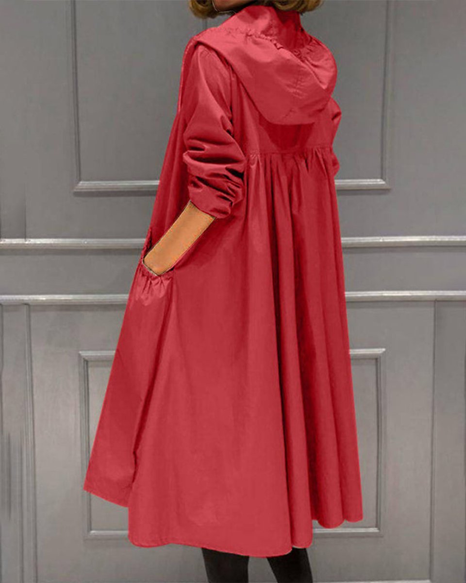 Marlene | Long Water-Resistant Hooded Coat