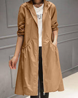 Marlene | Long Water-Resistant Hooded Coat