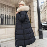 Sophia | Long Quilted Winter Coat with Plush Collar