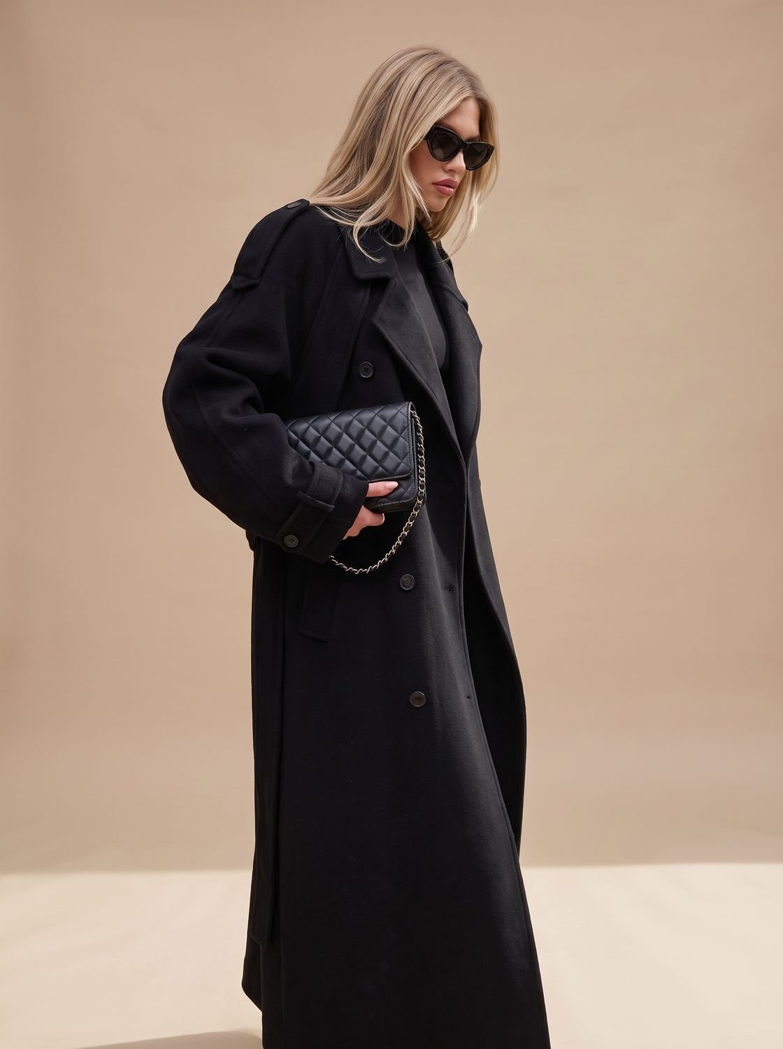 Marie | Double-Breasted Long Trench Coat for Women
