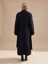 Marie | Double-Breasted Long Trench Coat for Women