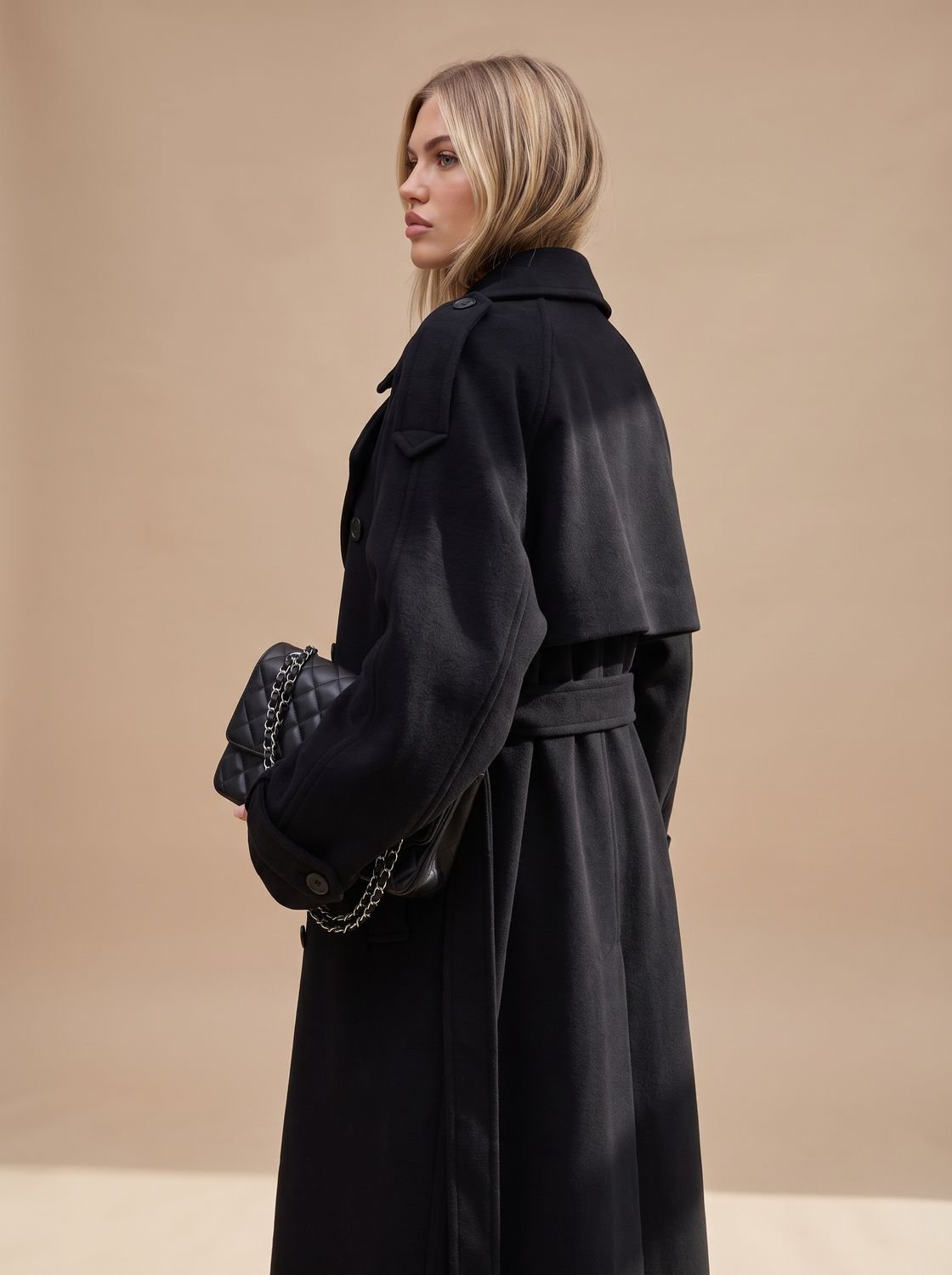 Marie | Double-Breasted Long Trench Coat for Women