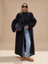 Marie | Double-Breasted Long Trench Coat for Women