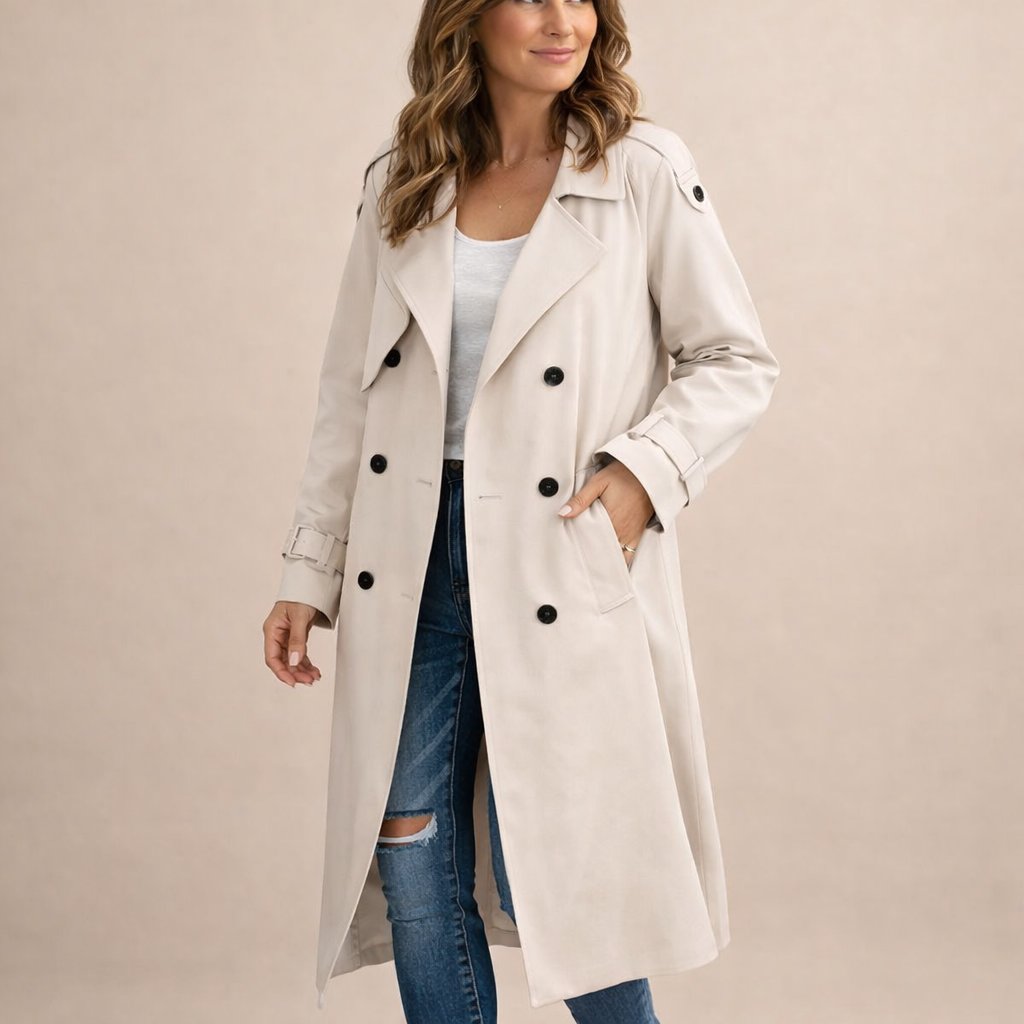 Sophia | Women's Double-Breasted Belted Trench Coat