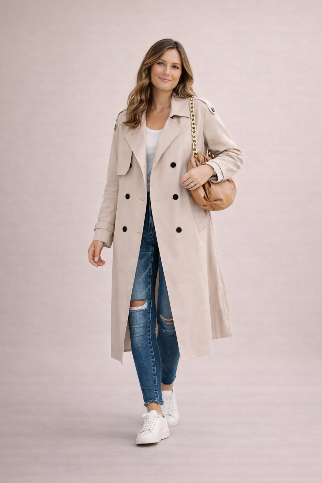 Sophia | Women's Double-Breasted Belted Trench Coat