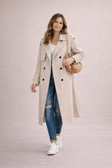 Sophia | Women's Double-Breasted Belted Trench Coat