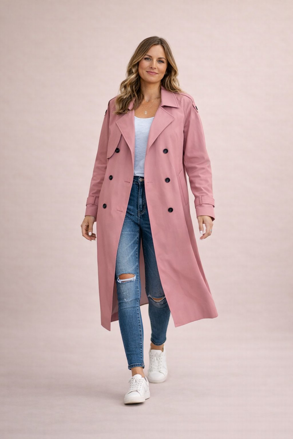 Sophia | Women's Double-Breasted Belted Trench Coat