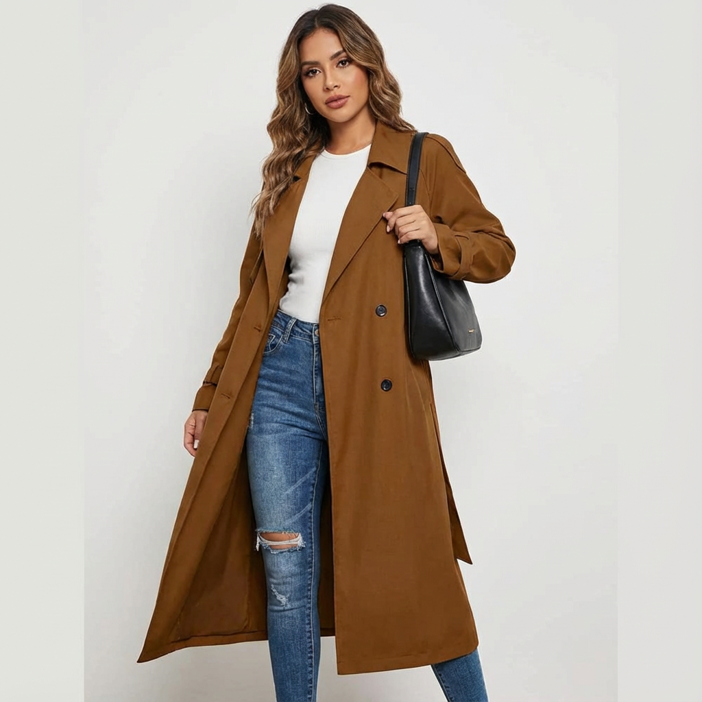 Amelia | Women's Long Classic Trench Coat