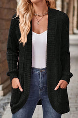 Erika | Cozy Long Cardigan with Open Front and Side Pockets