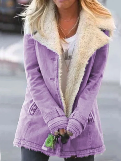Lucy | Comfortable Faux-Shearling Lined Jacket