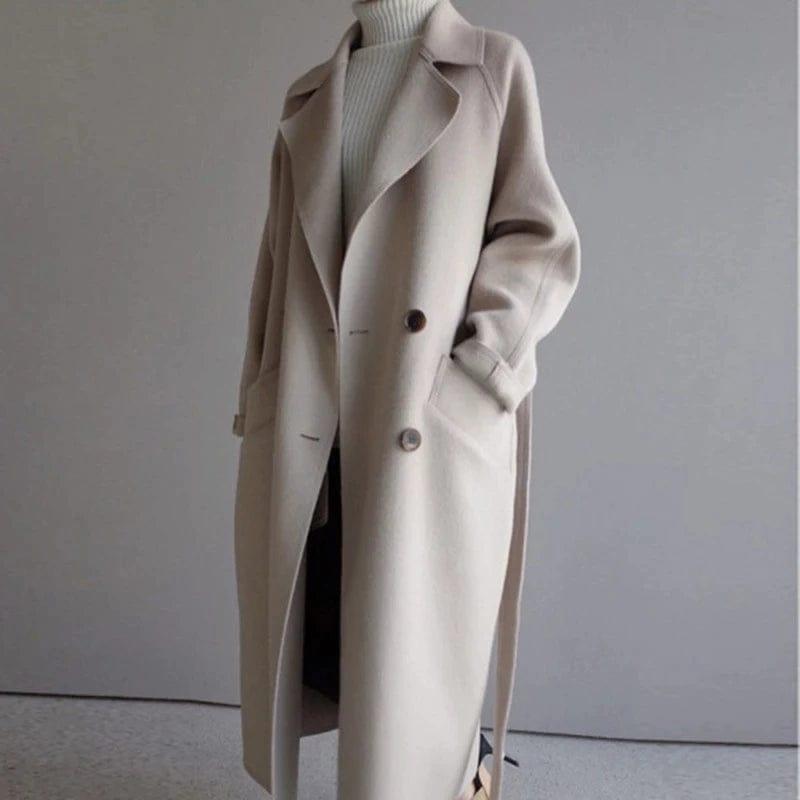 Alexandra | Women's Long Double-Breasted Coat