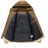 Annalise | Men's Hooded Puffer Jacket with Colour-Block Design