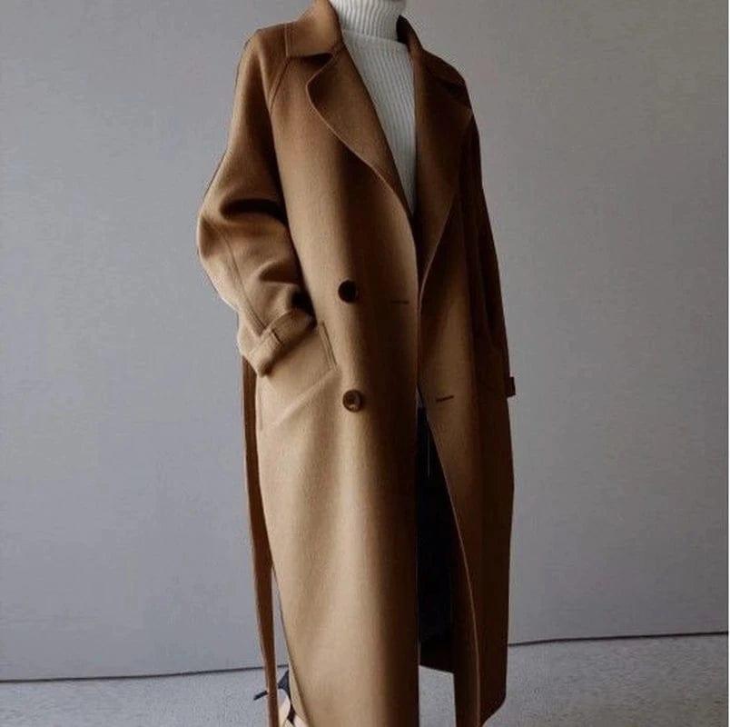 Alexandra | Women's Long Double-Breasted Coat