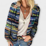 Abigail | Women's Colorful Striped Open Cardigan
