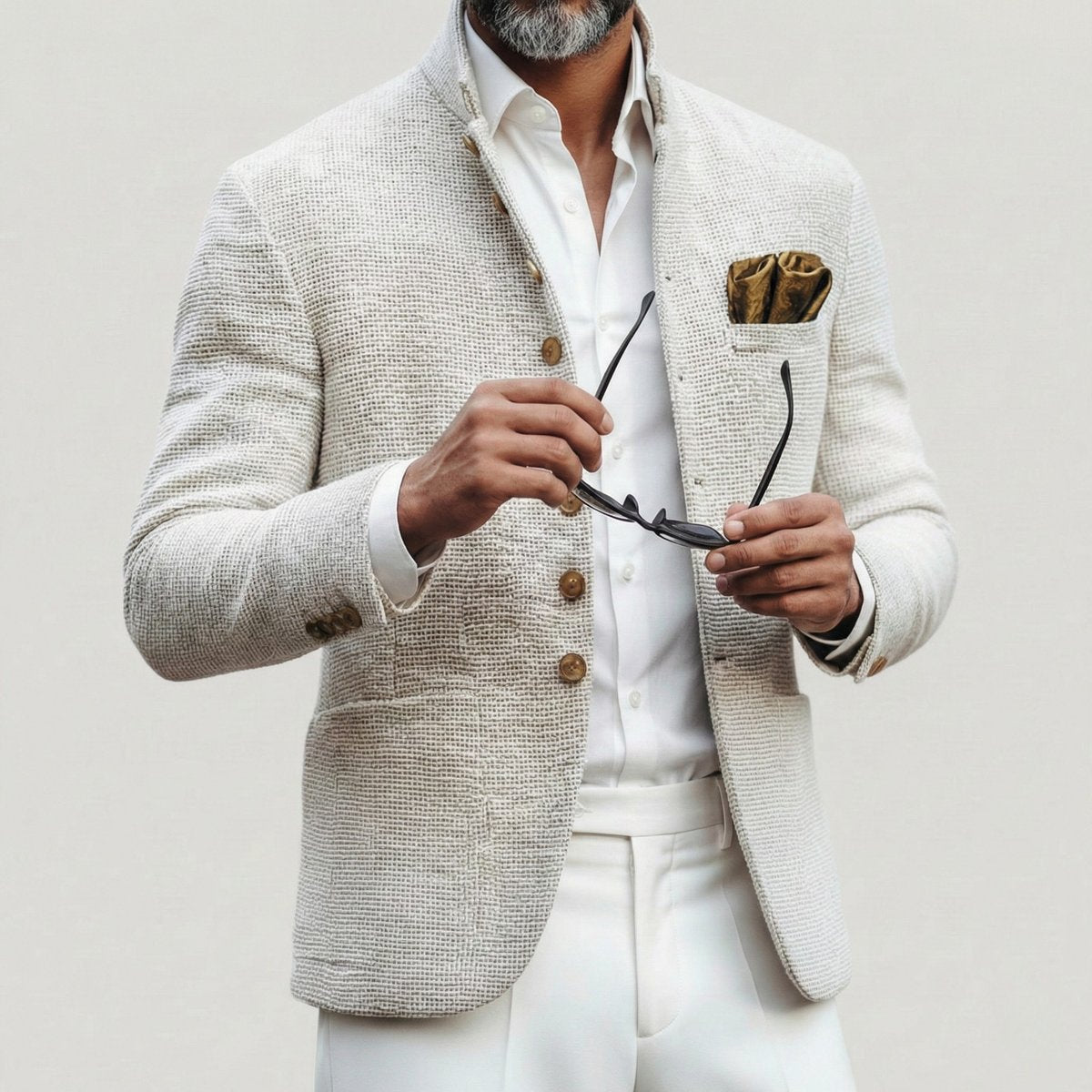 Leon | Men’s Textured Knit Cardigan with Button Closure