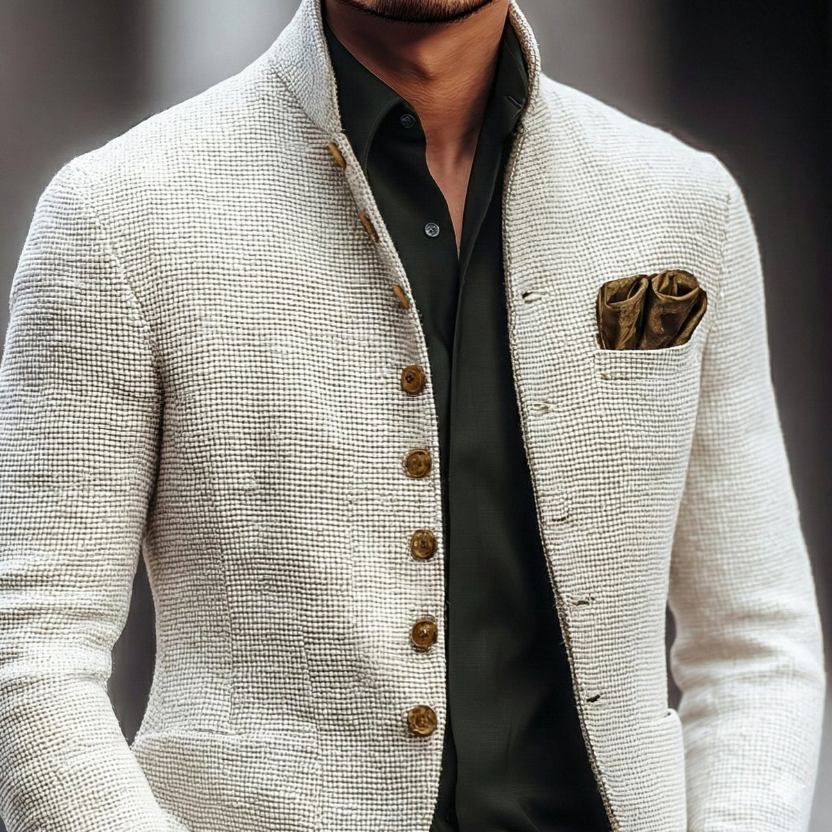 Leon | Men’s Textured Knit Cardigan with Button Closure