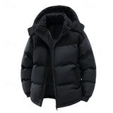 Annalise | Men's Hooded Puffer Jacket with Colour-Block Design