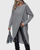 Grace | Women's Long Knit Dress with Wrap Front
