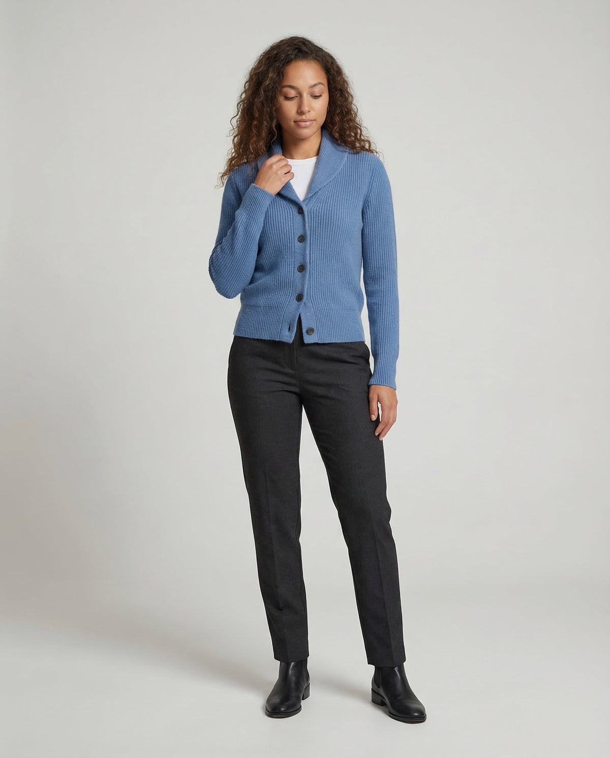 Xiomara | Women's Knit Cardigan with Lapel Collar