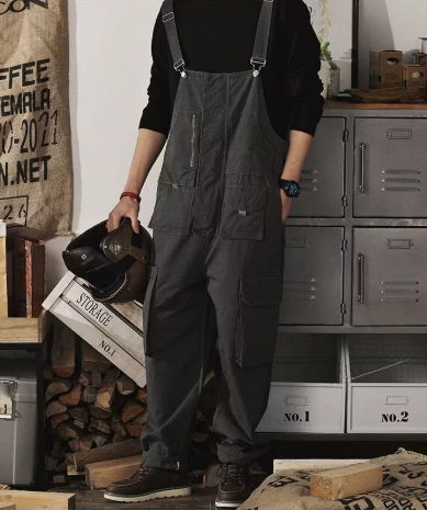Sloppy Canvas Overalls