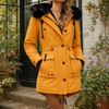April | Hooded Double-Breasted Overcoat for Women