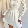 Alyssa | Women's Cable-Knit Long Sleeve Mini Dress